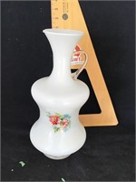 Painted glass pitcher