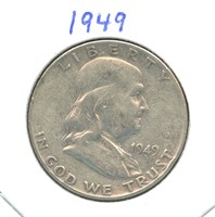 1949 Franklin Silver Half Dollar