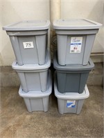 6 - 10 GALLON TOTES W/ LIDS