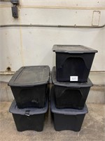 5 - MISC TOTES W/ LIDS