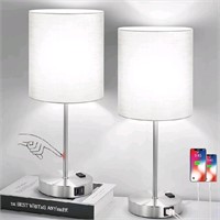 Set of 2 Touch Control Dimmable Table Lamps with 2