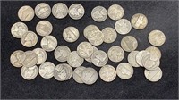 (40) Jefferson Silver War Nickels