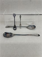 Silver plated spoons and commemorative knots