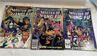 Lot Of 3 1982 Marvel Masters Of Kung Fu Comics