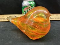 Orange glass bird