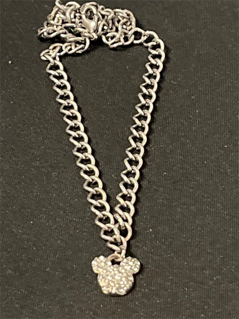 Disney Mickey Mouse Rhinestone Necklace