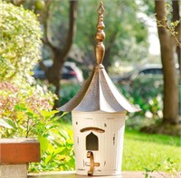 Glitzhome 29.75"H Metal Hanging Birdhouse for