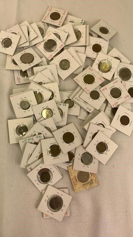 75 Assorted foreign/US coins
