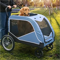 Large Foldable Dog Stroller  Blue XXL