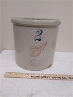 2 gallon red wing crock