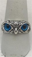 Fashion Ring W/ Owl Eyes Sz 10