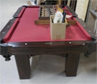 Pool table Sportcraft with cue sticks and