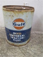 VINTAGE GULF OIL CAN 14"T