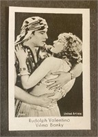 RUDOLPH VALENTINO:  JOSETTI Tobacco Card (1931)