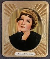 CLAUDETTE COLBERT: Antique Tobacco Card (1934)