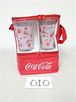 Coca-Cola Insulated Cooler Bag + 4 Glasses