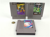 3 jeux vidéos Nintendo NES dont Othello