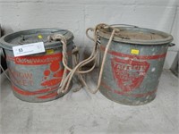 (2) Galvanized Minnow Buckets