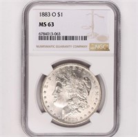 1883-O Morgan Dollar NGC MS63