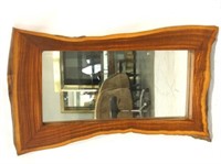 Art Modern free form burl- wood mirror