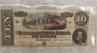 1864 Confederate paper currency note