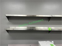 (2) 12"x60" ULINE Stainless Wallmount Shelves