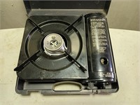 Update camp stove in plastic case, works