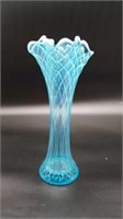 Fenton Blue Opalescent Vase