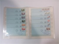 12 lettres avec timbres oblitérés au jour