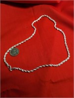 .925 Heavy Rope Necklace 22" long