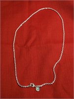 .925 Sterling Rope Chain 20" long