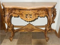 Carved Marble Top Table