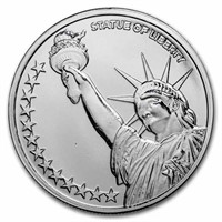 1 Oz Silver Round - Statue Of Liberty