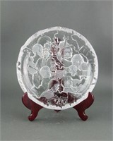 Crystal Ashtray with Carving