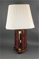 Chinese Abacus Lamp with Shade