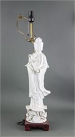Chinese Dehua White Porcelain Guanyin Lamp
