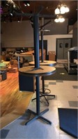 4- bar top tables, round, 42” tall