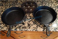 Cast iron abelskiver and pans