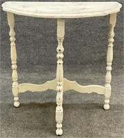 Paint Distressed Demilune Table