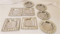 8 Silver & Shell Candle Trays
