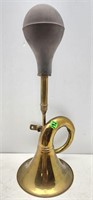 SOLID BRASS SQUEEZE HORN-16" TALL W/ MOUNT