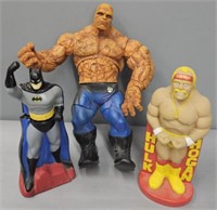 3 Action Figures; Batman; Hulk Hogan