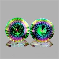 Natural Rainbow Mystic Quartz Pair {Flawless-VVS1}