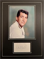 Dean Martin Custom Matted Autograph Display