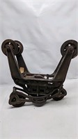 Antique Cast Iron Beatty Bros Hay Trolley