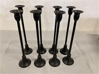 8 Metal Candle Still Holders 12" Tall