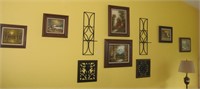 10 Pc Grouping - 6 Framed Oil on Canvas-Wall Decor
