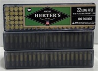 (OO) Herter's 22 LR Rimfire Cartridges, 40 Grain,