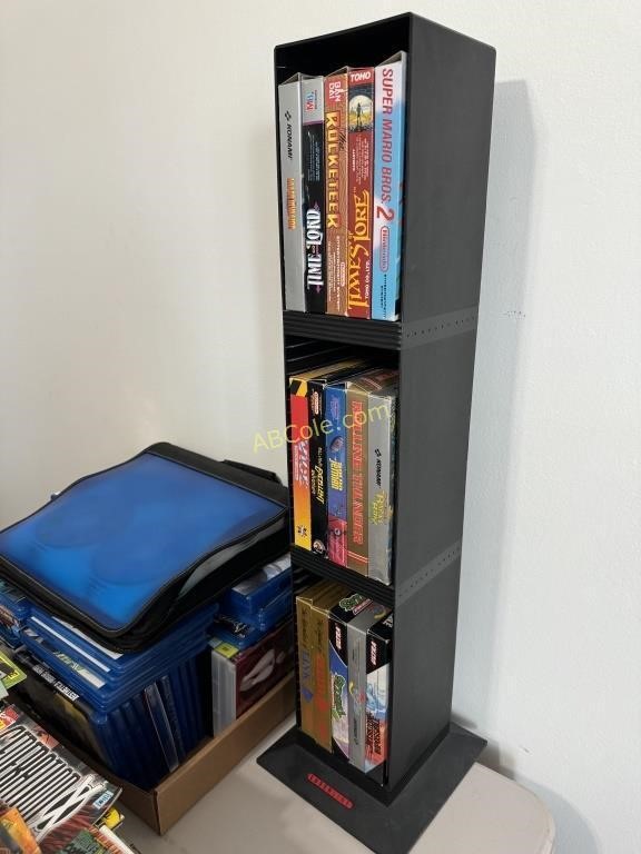 Box Filled with Anime DVD Movies, Blue/Black