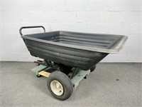 Large Poly Dump Cart For Lawn Tractor Or Hand Pull